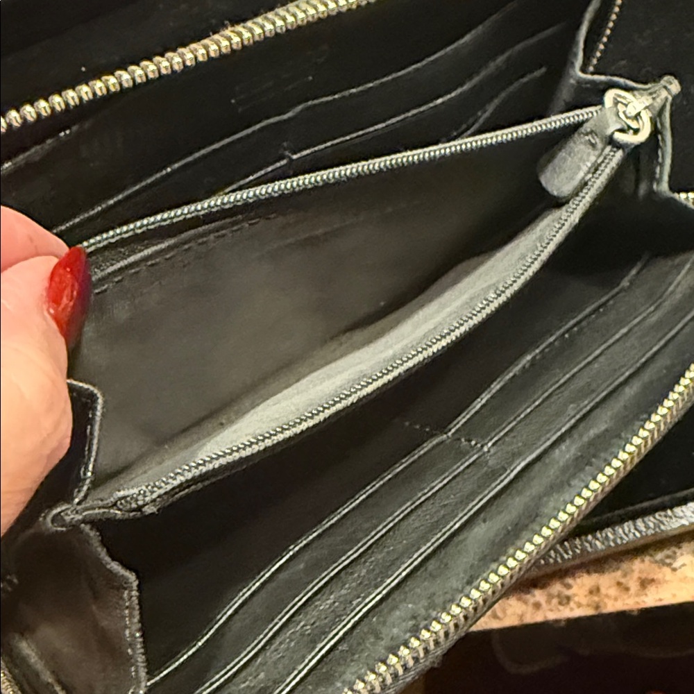 Jimmy Choo Black Wallet with Silver Star Studs - Picture 6 of 16
